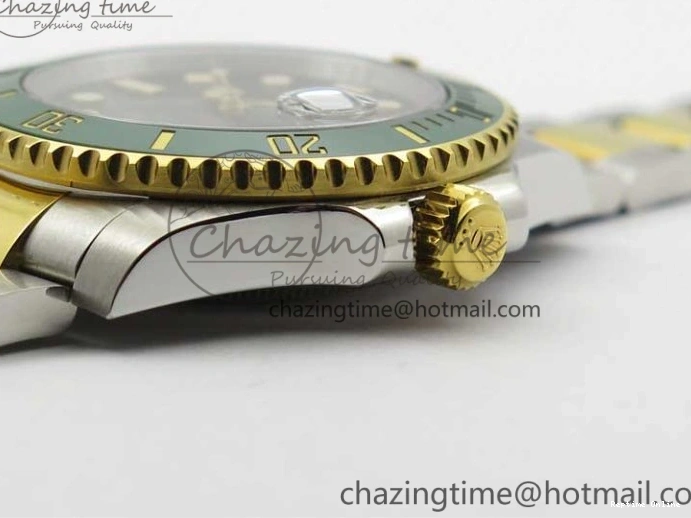 0218 Submariner 116613 LV VRF Best Edition YG Wrapped Bezel Green Dial on SS YG Bracelet A2836 MAX Version Compact 2920